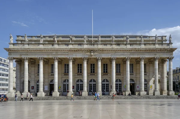 Bordeaux Aquitania Francia Settembre 2014 Facciata Dell Opera Nazionale Bordeaux — Foto Stock