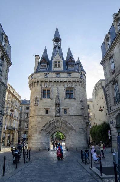 Bordeaux Aquitania Francia Settembre 2014 Porte Cailhau Tower Gate Bordeaux — Foto Stock