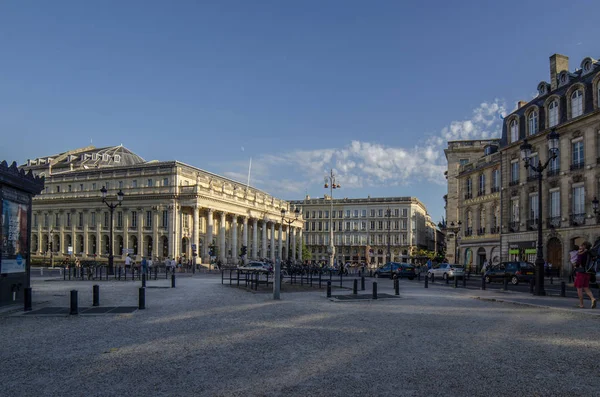 Bordeaux Aquitaine Franciaország 2014 Szeptember Kilátás Grand Theatre Homlokzat Bordeaux — Stock Fotó