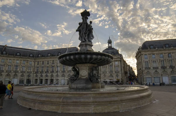 Bordeaux Aquitania Francia Settembre 2014 Place Bourse Uno Dei Luoghi — Foto Stock