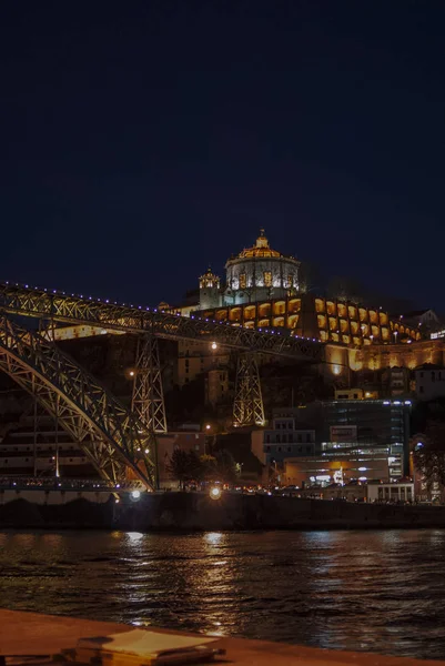 Porto Portugal December 2014 Dom Luis Brug Rivier Douro Klooster — Stockfoto