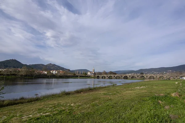 Ponte Lima Portugal Diciembre 2015 Iglesia San Francisco Puente Romano — Foto de Stock