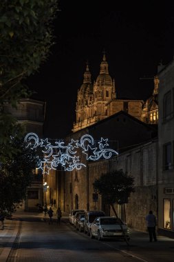 Salamanca, İspanya; Aralık 2018: Salamanca şehir'ın Noel için dekore edilmiş
