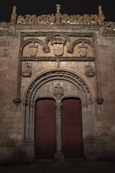 Detalle Entrada Rectoría Histórica Universidad Salamanca — Foto de Stock