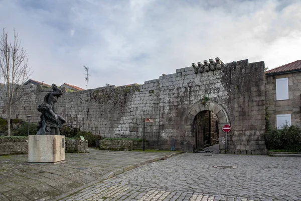 Melgaco Португалія 2018 Гру Старі Стіни Вхід Історичному Центрі Селища — стокове фото