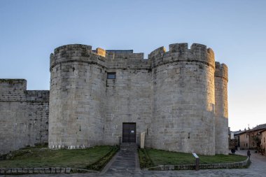 Puebla de Sanabria, Zamora, Spain; January 2019: Old castle of Puebla de Sanabria, Spain clipart