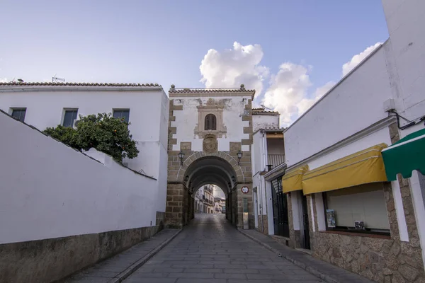 Arco Concepcion Caceres Spanya Alcantara Şehrin Tarihi Merkezine Giriş — Stok fotoğraf