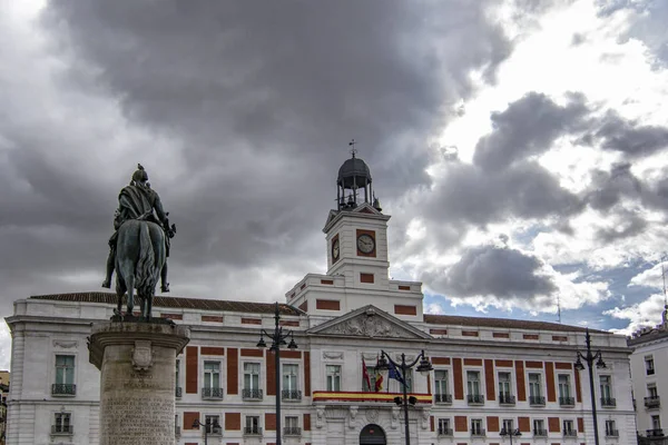 Madrid Spanje November 2018 Casa Correos Het Ruiterstandbeeld Van Carlos — Stockfoto