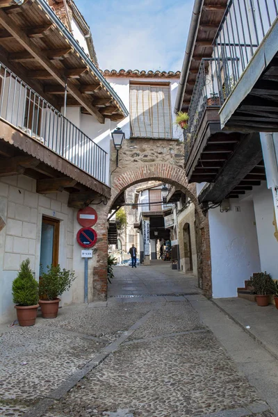 Guadalupe Caceres Spanje Februari 2015 Typische Huizen Van Het Dorp — Stockfoto