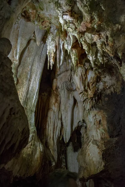 Stalactites Stalagmites Grotte Aguila Arenas San Pedro Avila Espagne — Photo