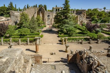 Merida, Badajoz, İspanya; Mayıs 2015: Roma kalıntıları Merida, arkeolojik sit UNESCO Dünya Miras Listesi.