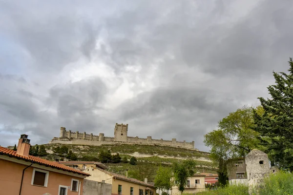 Penafiel Valladolid Spanien April 2015 Utsikt Över Slottet Penafiel Toppen — Stockfoto