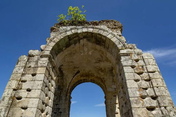 Caceres Spanyolország Április 2015 Caparra Arch Római Város Caparra Csőke — Stock Fotó