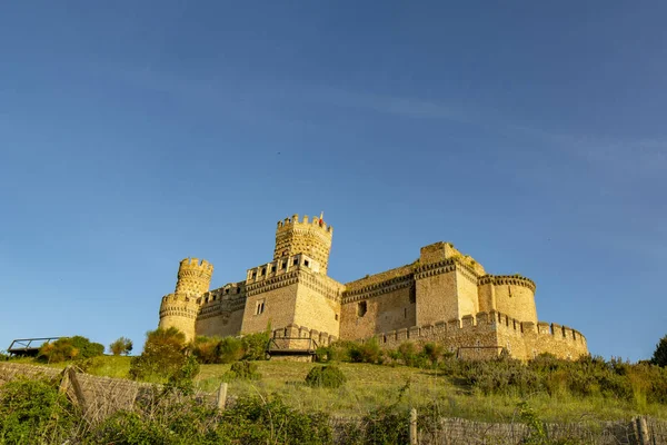 マンサナレス レアル マドリード スペイン 2015 で古いマンサナレス エルの城を構築します マドリードの近く世紀 — ストック写真
