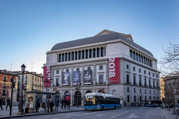 Madrid Spagna Febbraio 2019 Teatro Real Inaugurato Nel 1850 Uno — Foto Stock