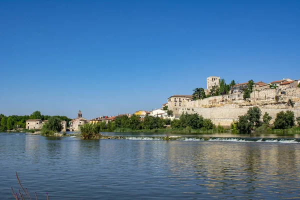 Zamora Skyline Por Río Duero España Vía Plata Camino Santiago — Foto de Stock