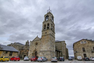 Puebla de Sanabria, Zamora, Spain; January 2017: This is the church called Our lady of Azogue in the village of Puebla de Sanabria in the province of Zamora clipart