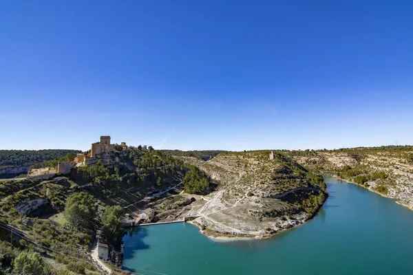 Alarcon Dorfschloss Der Provinz Cuenca Spanien Einem Sonnigen Wintertag — Stockfoto