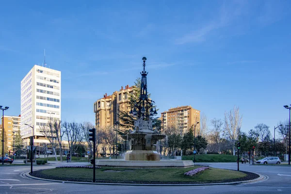 Albacete Espagne Février 2017 Fontaine Grenouilles Dans Centre Ville Albacete — Photo