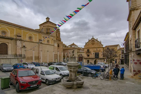 Chinchilla Montearagon Albacete Spanya Şubat 2017 Ana Kare Plaza Mancha — Stok fotoğraf