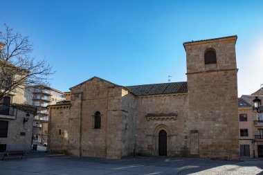 Salamanca, İspanya; Şubat 2019: görünüm, kilise, Santo Tomas Canturiense Salamanca anıtsal şehir