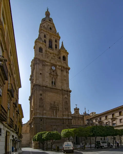Murcia Spanya Şubat 2017 Görünüm Kule Cathedral Murcia Spanya — Stok fotoğraf