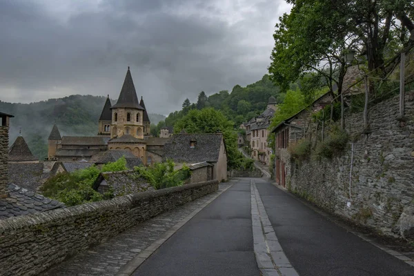 Conques Midi Pyrenees France June 2015 View Medieval Village Conques — Stock Photo, Image