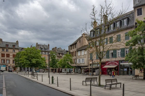 Rodez Francie Červen 2015 Pohled Jedno Náměstí Centru Francouzského Města — Stock fotografie