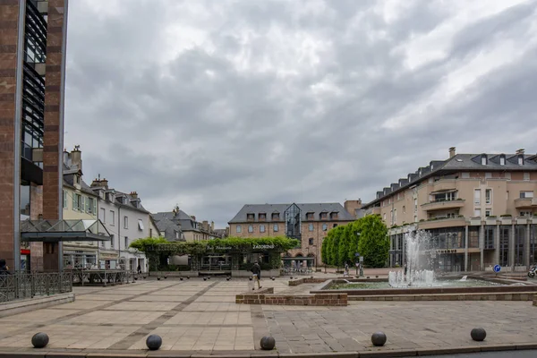 Rodez Francia Junio 2015 Vista Una Las Plazas Centro Ciudad — Foto de Stock