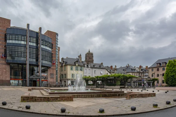 Rodez Francia Junio 2015 Vista Una Las Plazas Centro Ciudad — Foto de Stock