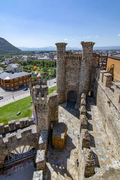 Ponferrada León España Junio 2017 Vista Entrada Del Castillo Templario — Foto de Stock