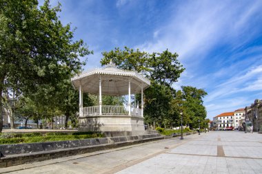 Pontevedra, Galiçya, İspanya; Eylül 2018: Alameda şehrin tarihi merkezinde yer alan sahne görünümünü