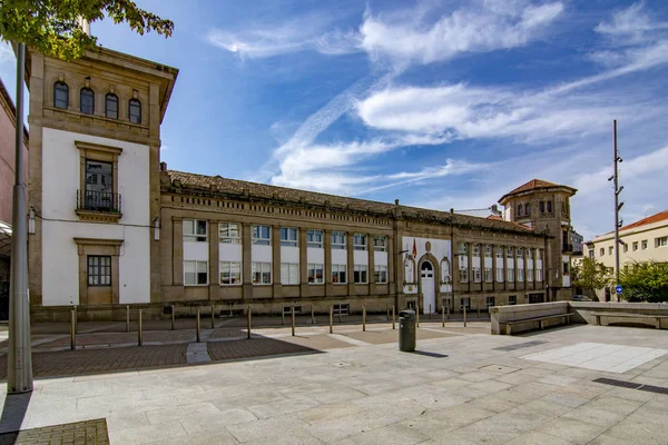 Pontevedra Galice Espagne Septembre 2018 Vue Sur Façade École Publique — Photo