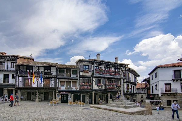 Alberca, Salamanca, İspanya; Haziran 2017: Main Square ve Binalar, ortaçağ köyü, La Alberca Salamanca il