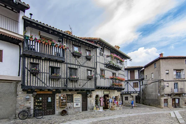 Alberca Швейцарія Червня 2015 Вулиць Будівель Середньовічної Селі Alberca Провінції — стокове фото