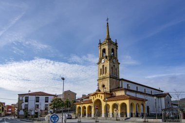 Colunga, Asturias, İspanya; Ocak 2016: görünümünü Kilisesi, San Cristobal el gerçek Asturias Colunga şehir içinde 