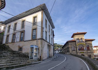 Colunga, Asturias, İspanya; Ocak 2016: görünümünü Kilisesi, San Cristobal el gerçek Asturias Colunga şehir içinde 