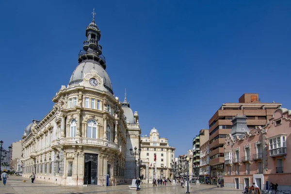 Cartagena Murcia Spanje Februari 2017 Onlangs Gerestaureerd Gebouw Consistorial Paleis — Stockfoto