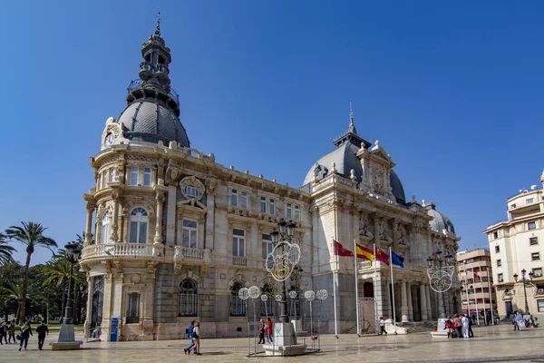 Cartagena Murcia Spanien Februari 2017 Nyligen Restaurerade Stadshuset Byggnad Consistorial — Stockfoto