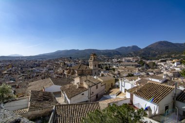 View of Caravaca de la Cruz town located in Murcia Spain clipart