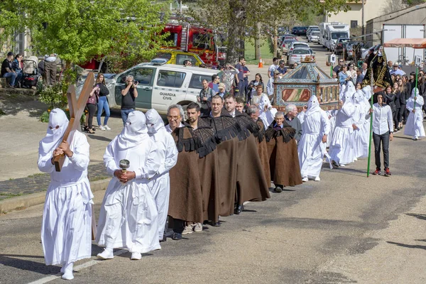 Good Friday Procession , Bercianos de Aliste in Zamora , Spain — Stock Photo, Image