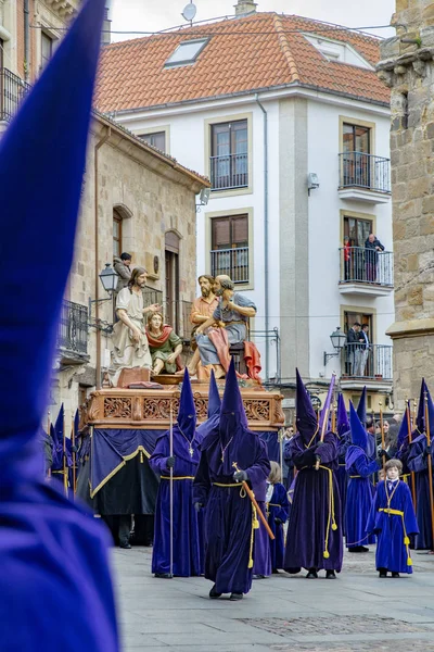 Salida Procesional Jueves Santo en Zamora, España — Foto de Stock