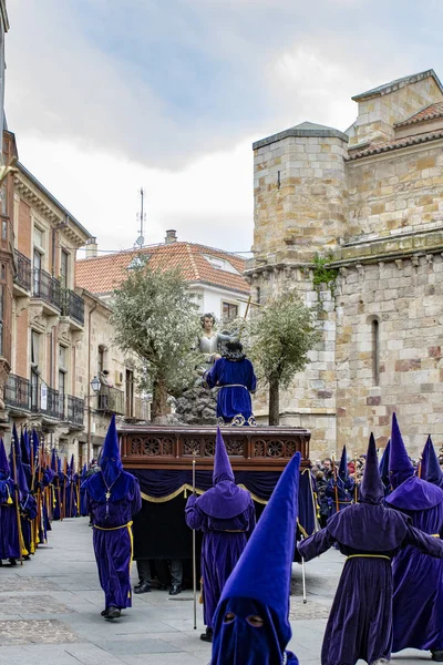 Salida Procesional Jueves Santo en Zamora, España — Foto de Stock