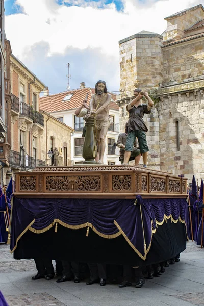 Salida Procesional Jueves Santo en Zamora, España — Foto de Stock