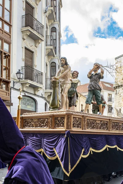 Salida Procesional Jueves Santo en Zamora, España — Foto de Stock