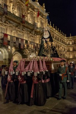 Holy Wednesday Procession in Salamanca, Spain clipart