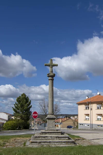 Кам'яний хрест у Ледесма, Саламанка — стокове фото