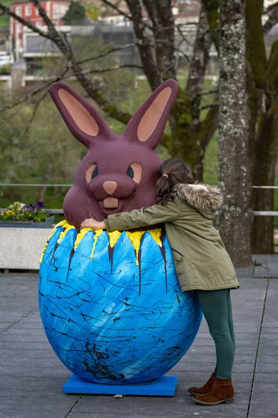 Decoración de Pascua en las calles de Portugal — Foto de Stock