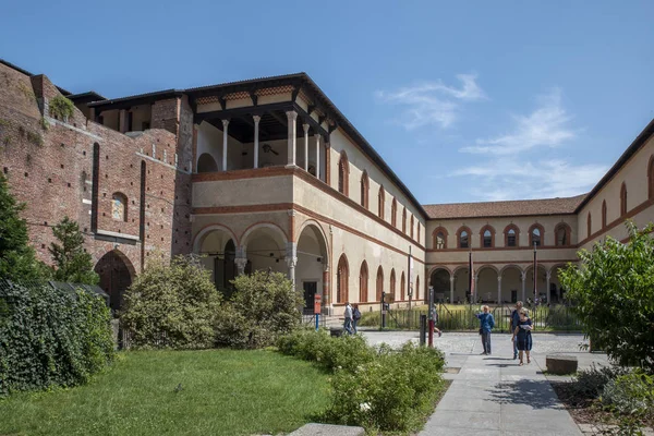 The Sforza Castle - Castello Sforzesco in Milan, Italy — Stock Photo, Image