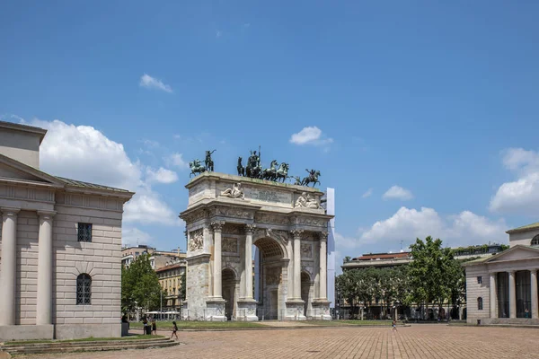 Friedensbogen in Mailand, Italien — Stockfoto